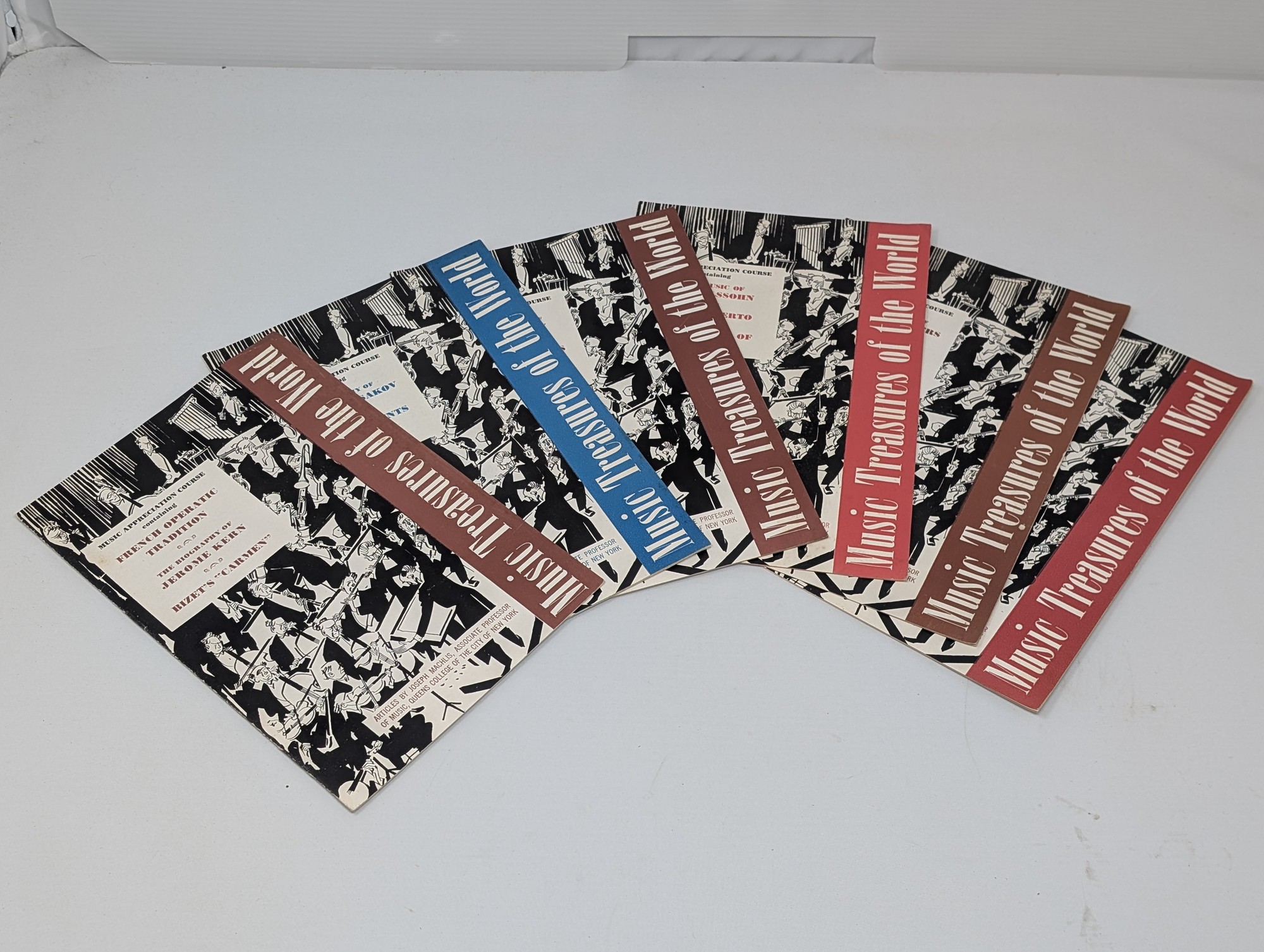 1955 Music Treasures of the World Music Appreciation Course Booklet Lot — vintage relic from Dedstok Relics
