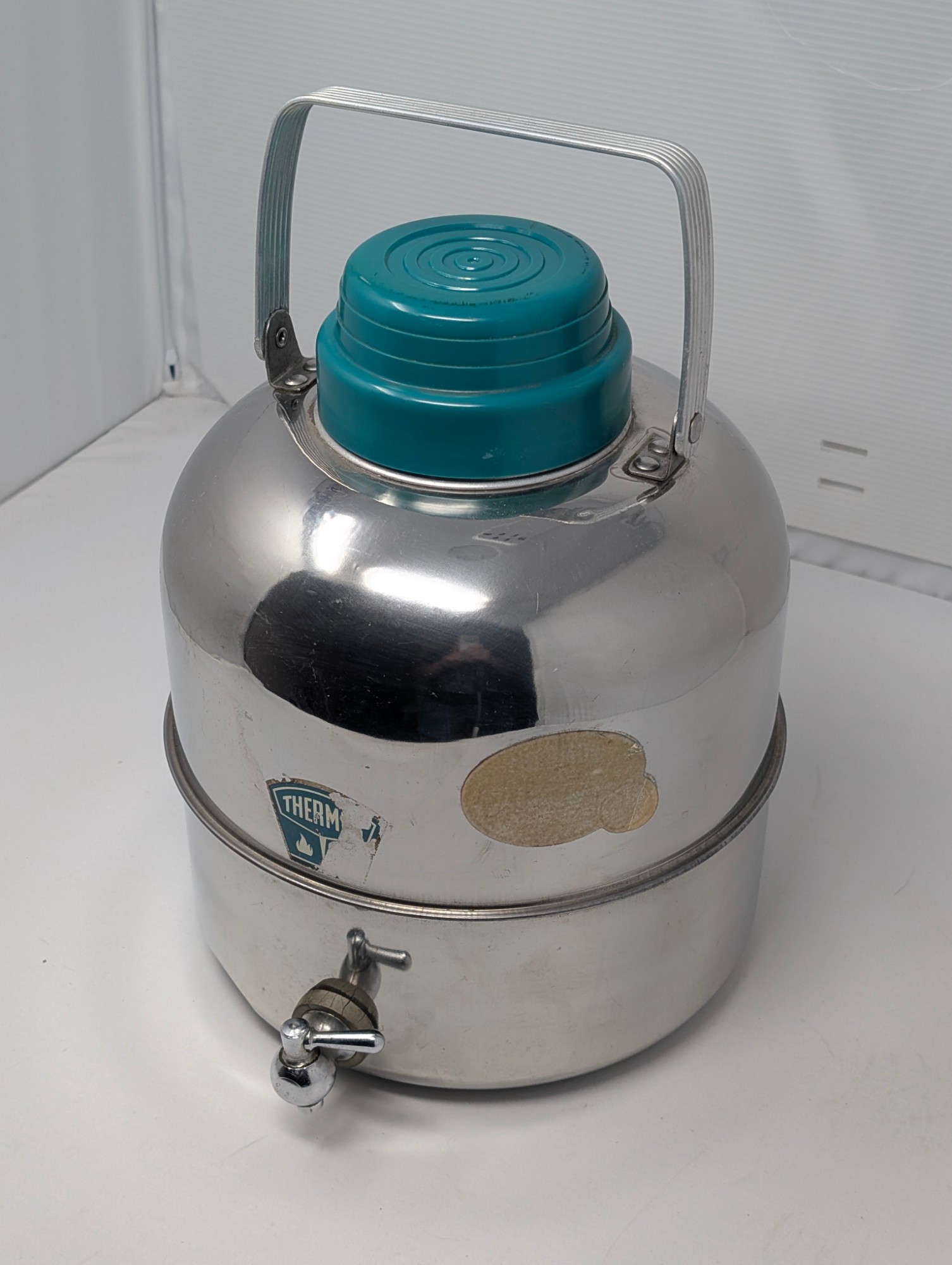 1960s Thermos Chrome & Turquoise Picnic Jug — vintage relic from Dedstok Relics
