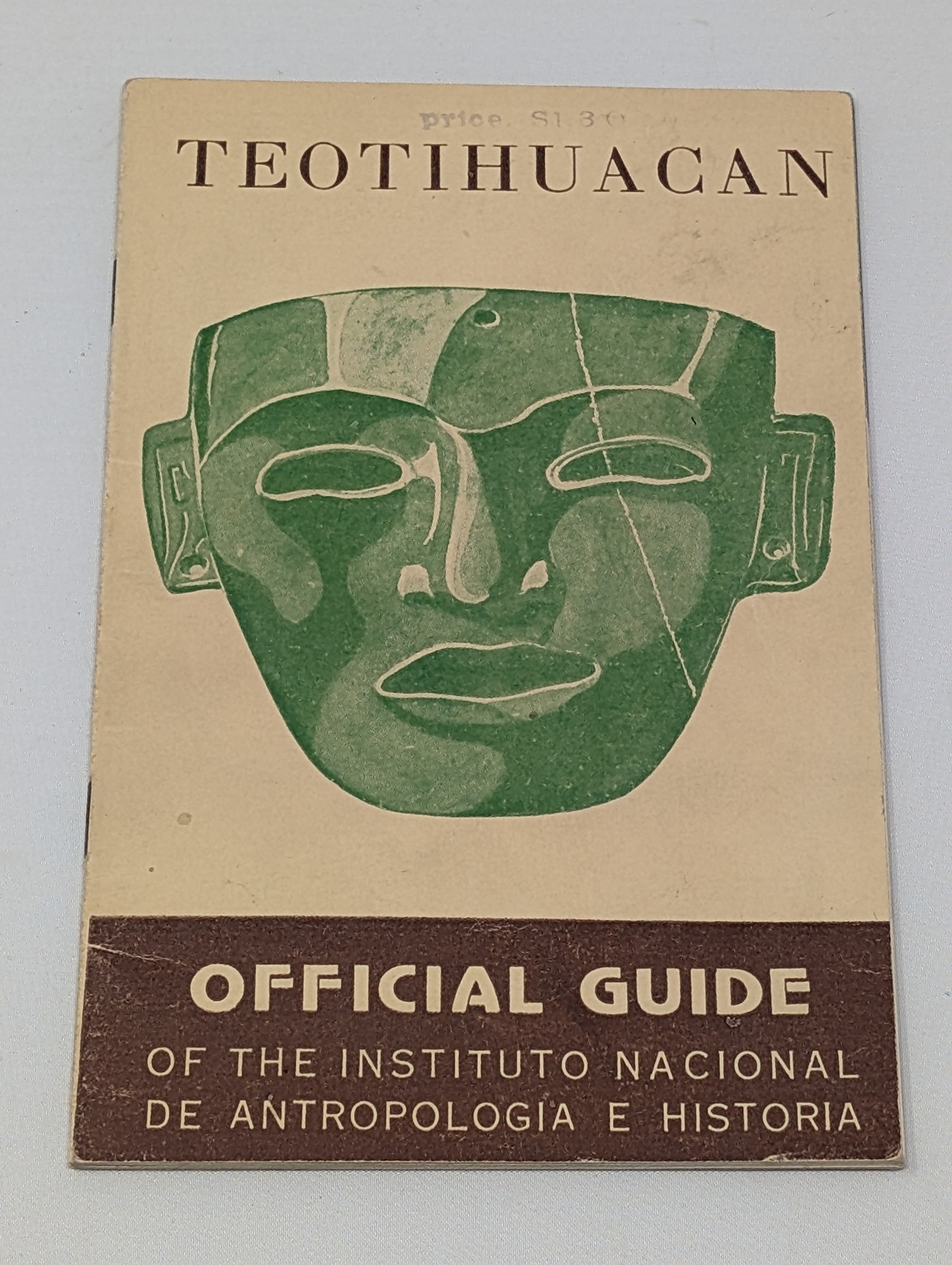 1940s Teotihuacan Official Guide — Official Guide Book - INAH — vintage relic from Dedstok Relics