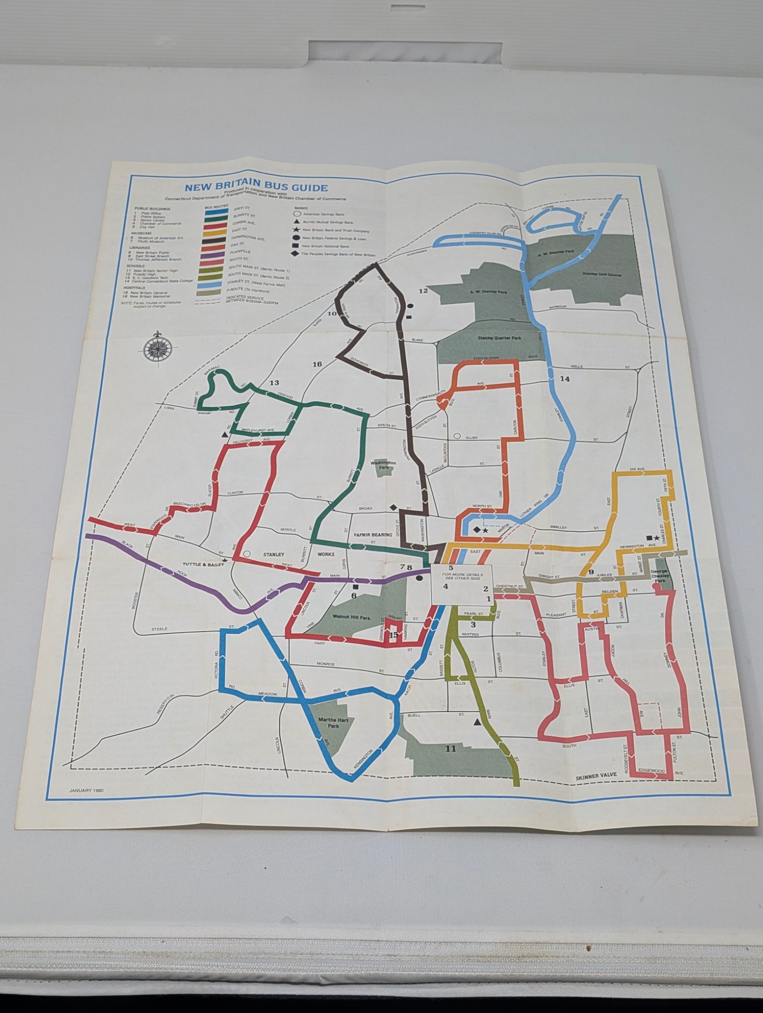 1980 New Britain Bus Guide — vintage relic from Dedstok Relics