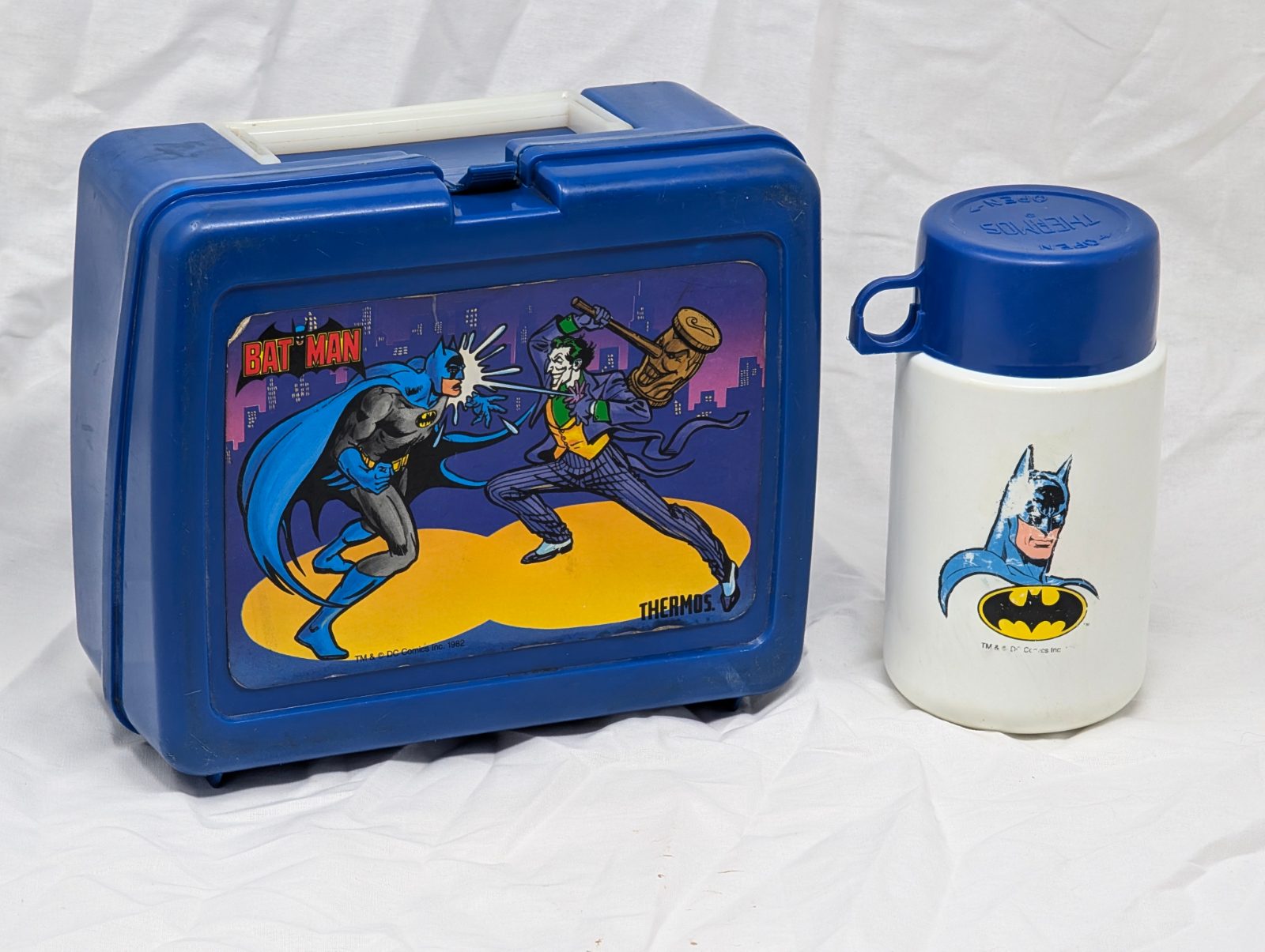 1982 Batman Lunch Box with Thermos — vintage relic from Dedstok Relics
