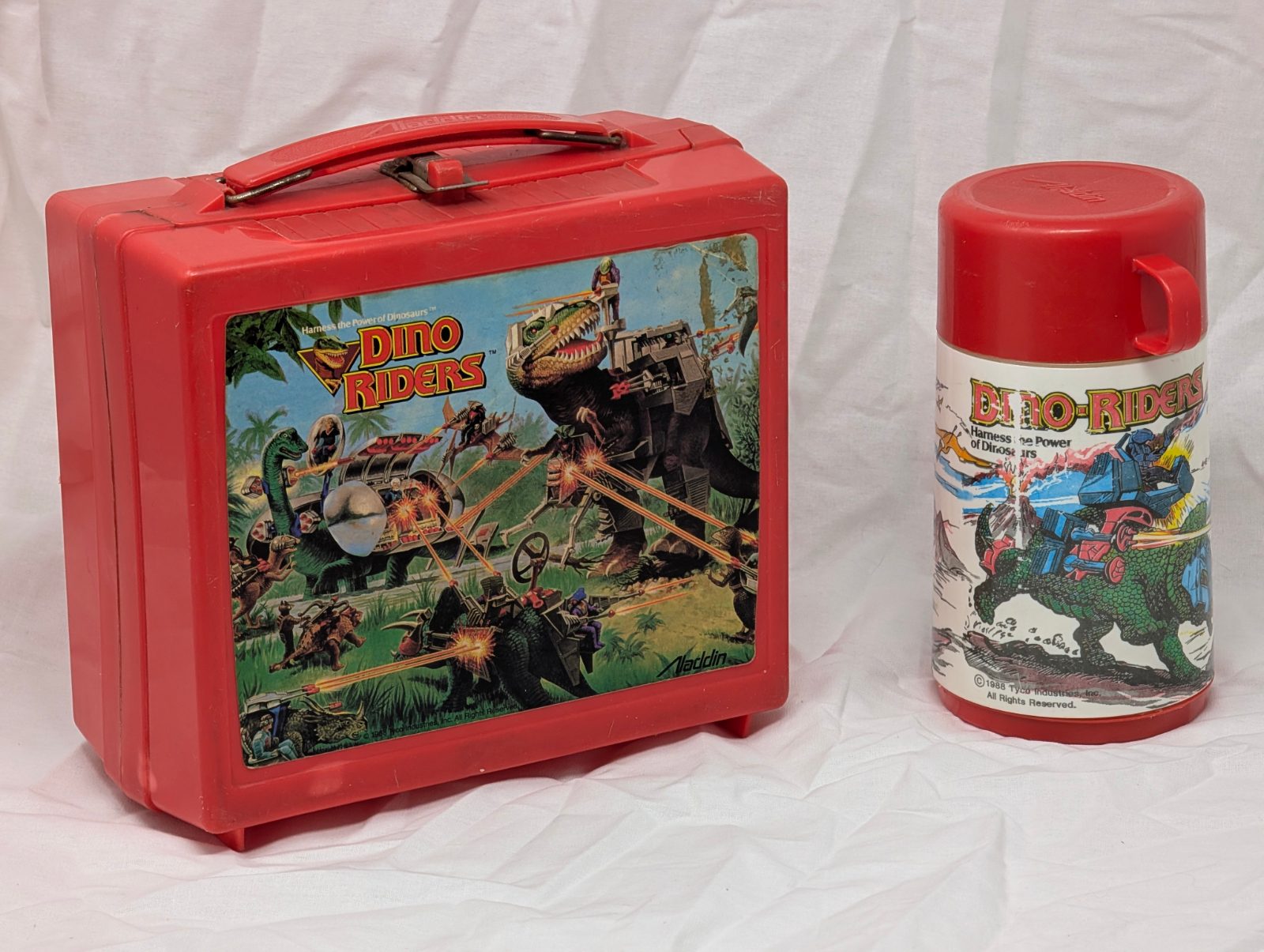 1988 Dino-Riders Aladdin Lunch Box with Thermos — vintage relic from Dedstok Relics