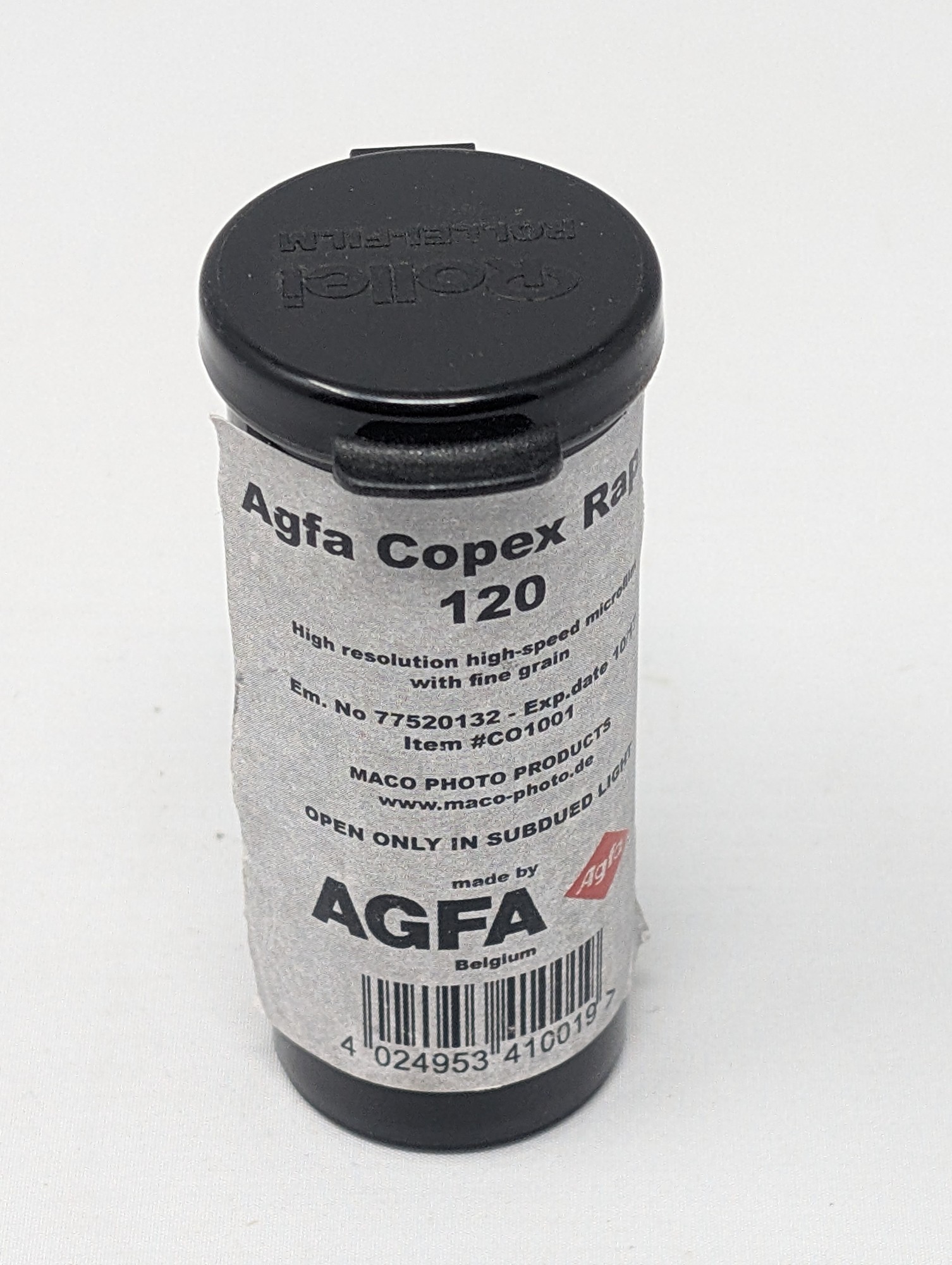 Agfa Copex Rapid 120 Film — Expired 10/2017 — vintage relic from Dedstok Relics
