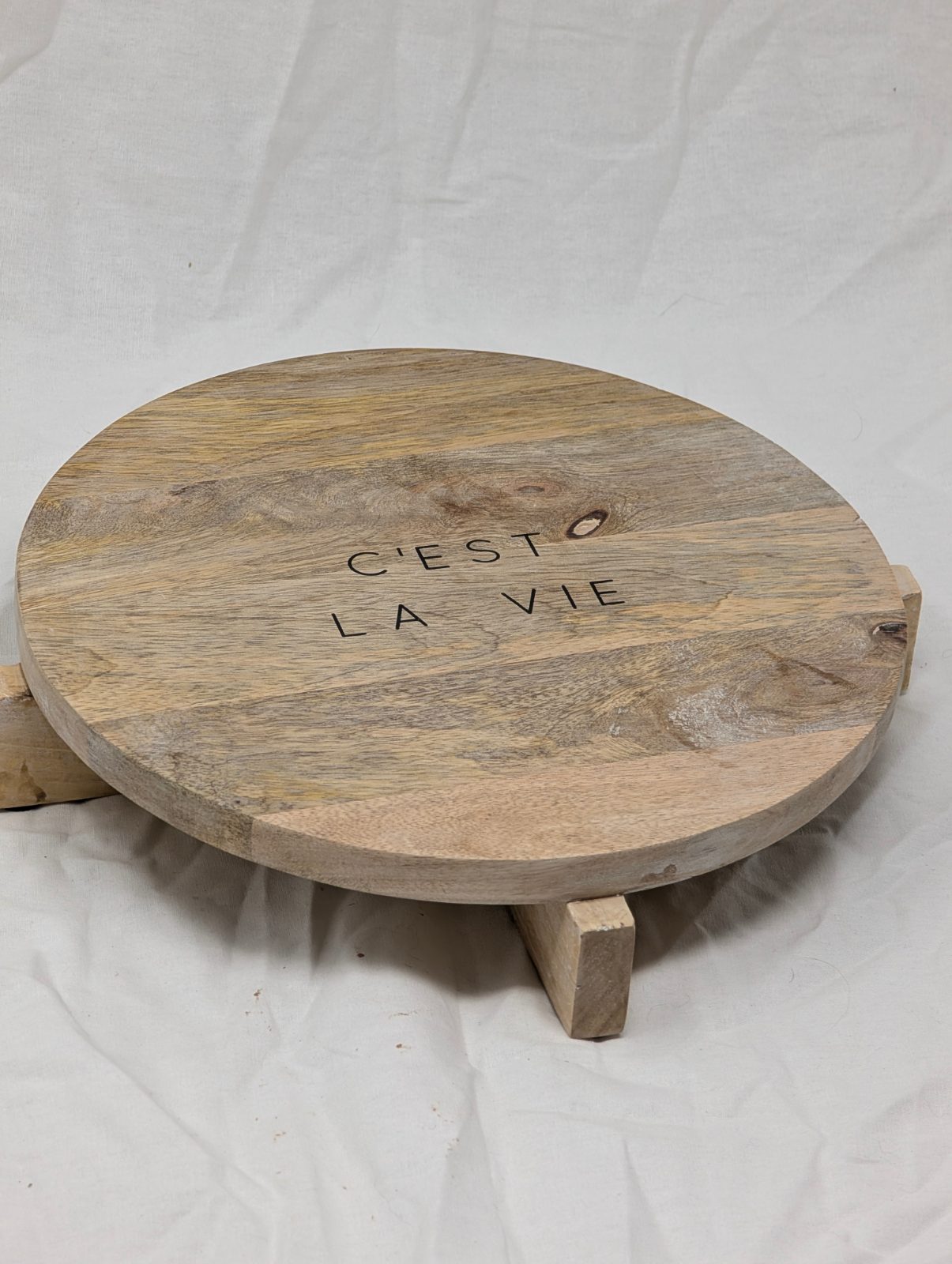 C'est La Vie 11-Inch Cheese Board — vintage relic from Dedstok Relics