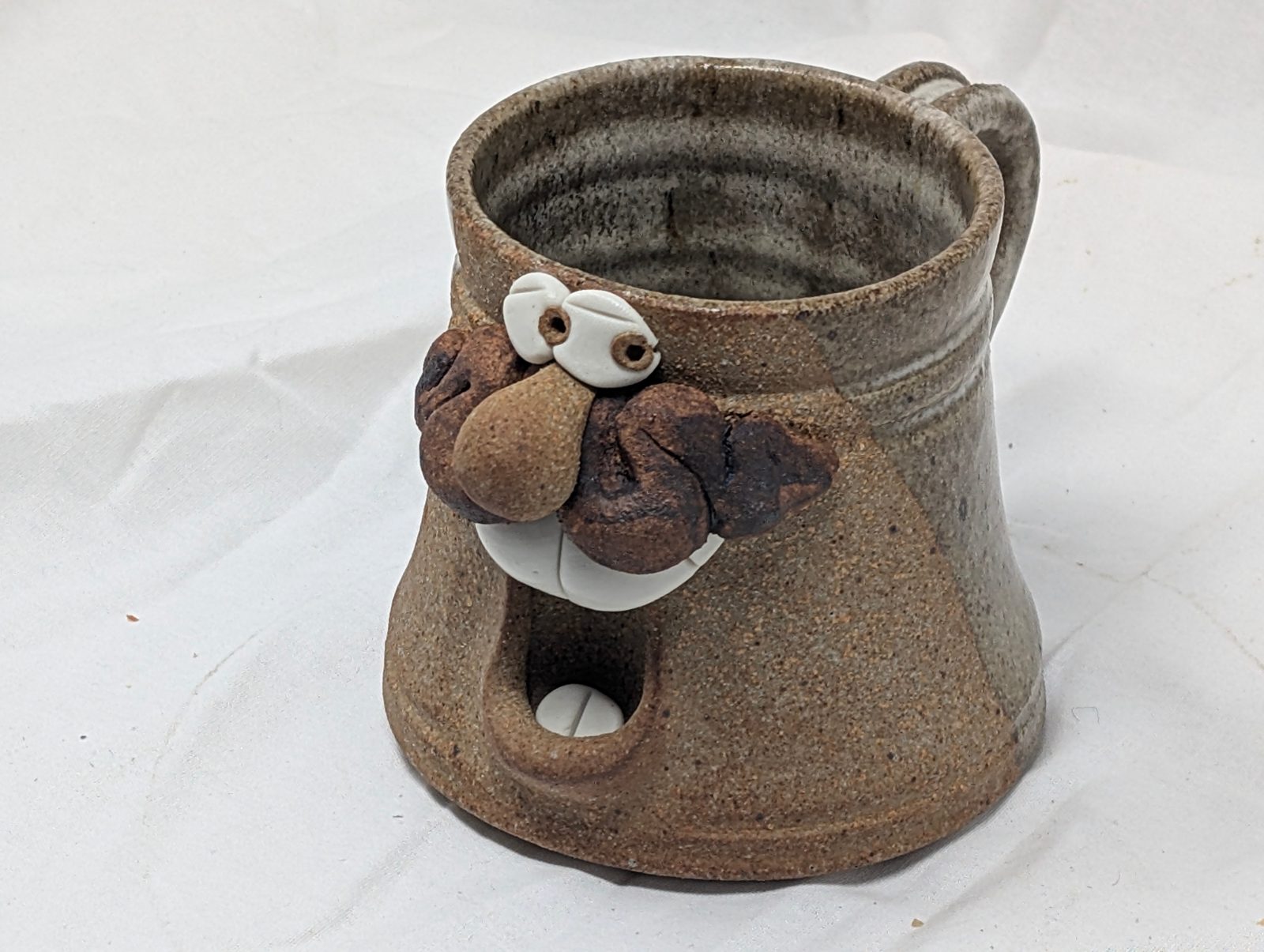 Handmade Goofy Face Studio Pottery Mug — vintage relic from Dedstok Relics