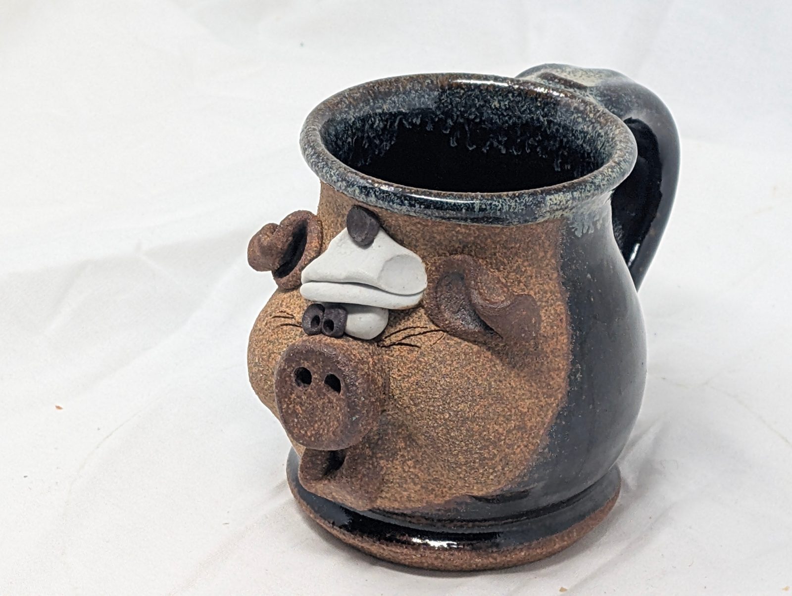 Handmade Pig Face Studio Pottery Mug — vintage relic from Dedstok Relics