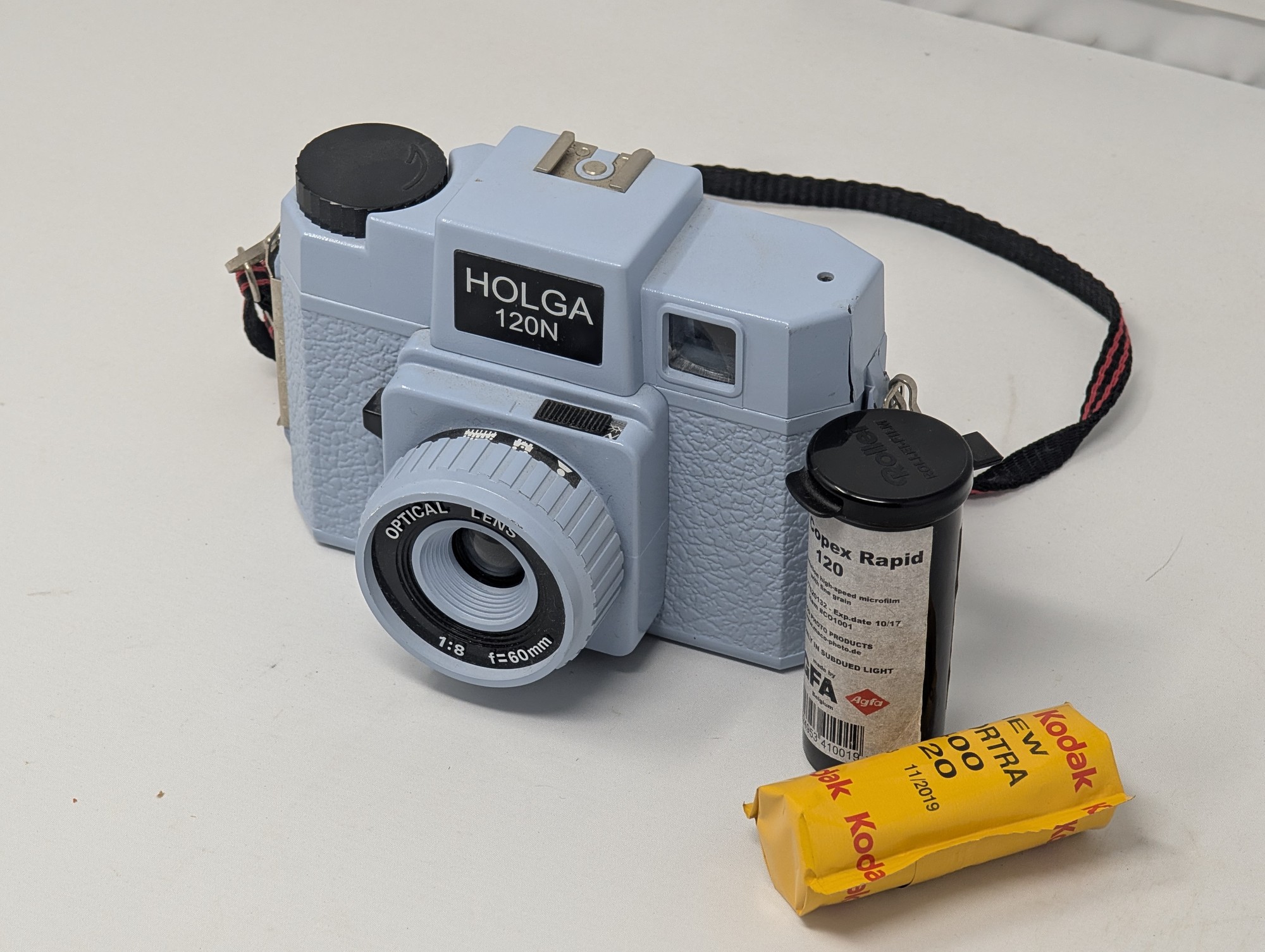 Holga 120N Medium Format Camera — Blue Gray — vintage relic from Dedstok Relics