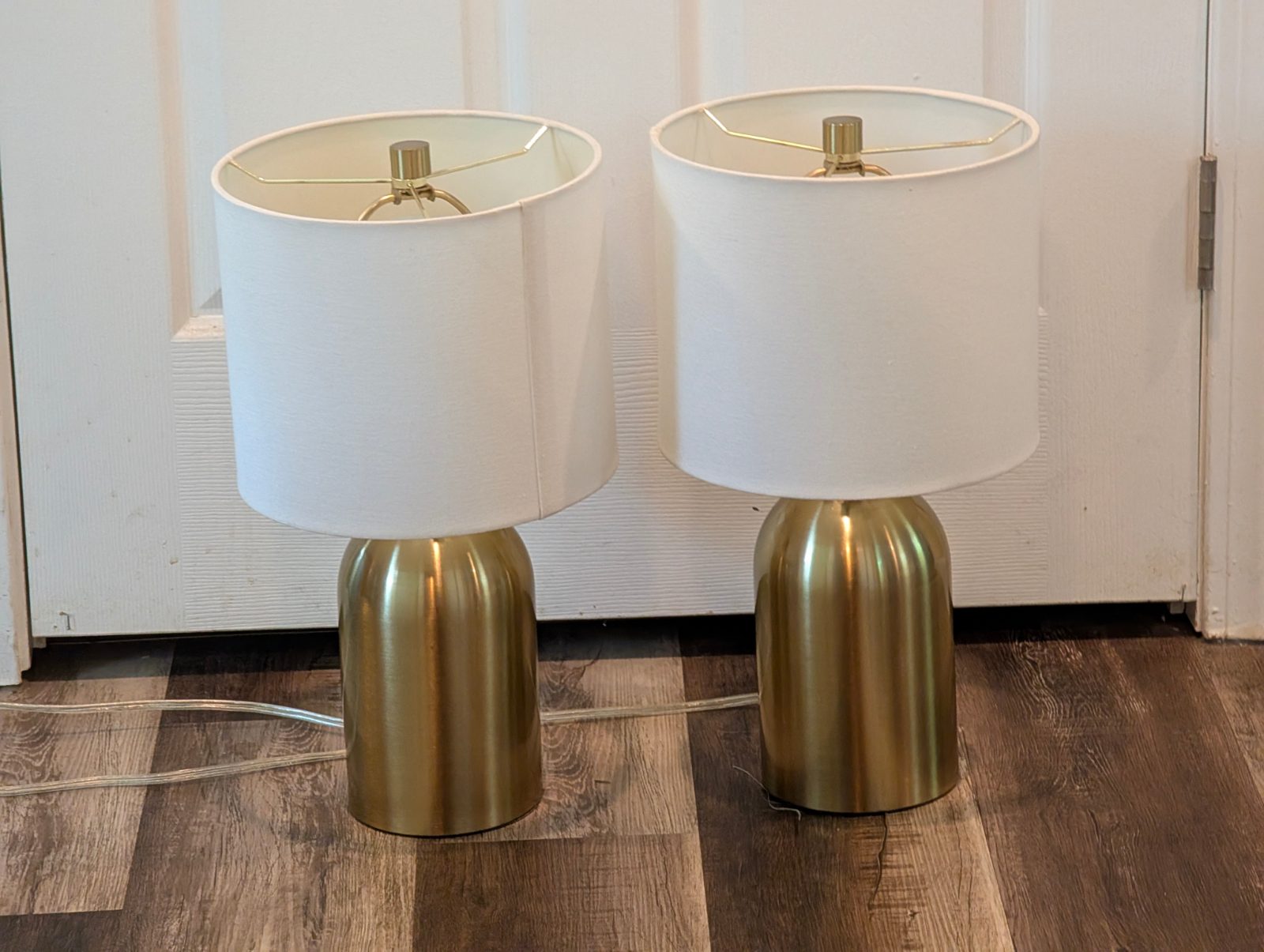 Matching Brass-Tone Table Lamps — Pair — vintage relic from Dedstok Relics
