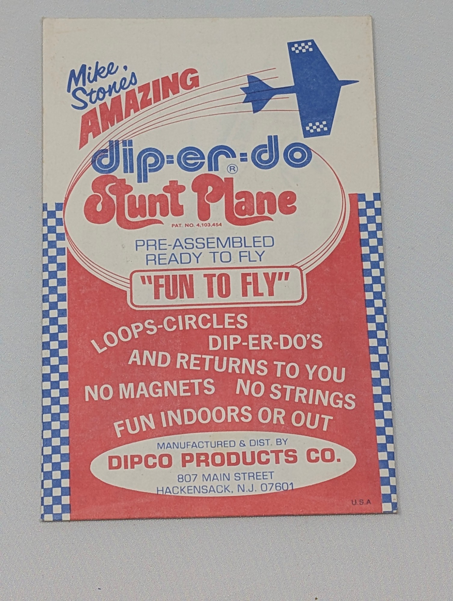 Mike Stone's Amazing Dip-er-do Stunt Plane — vintage relic from Dedstok Relics