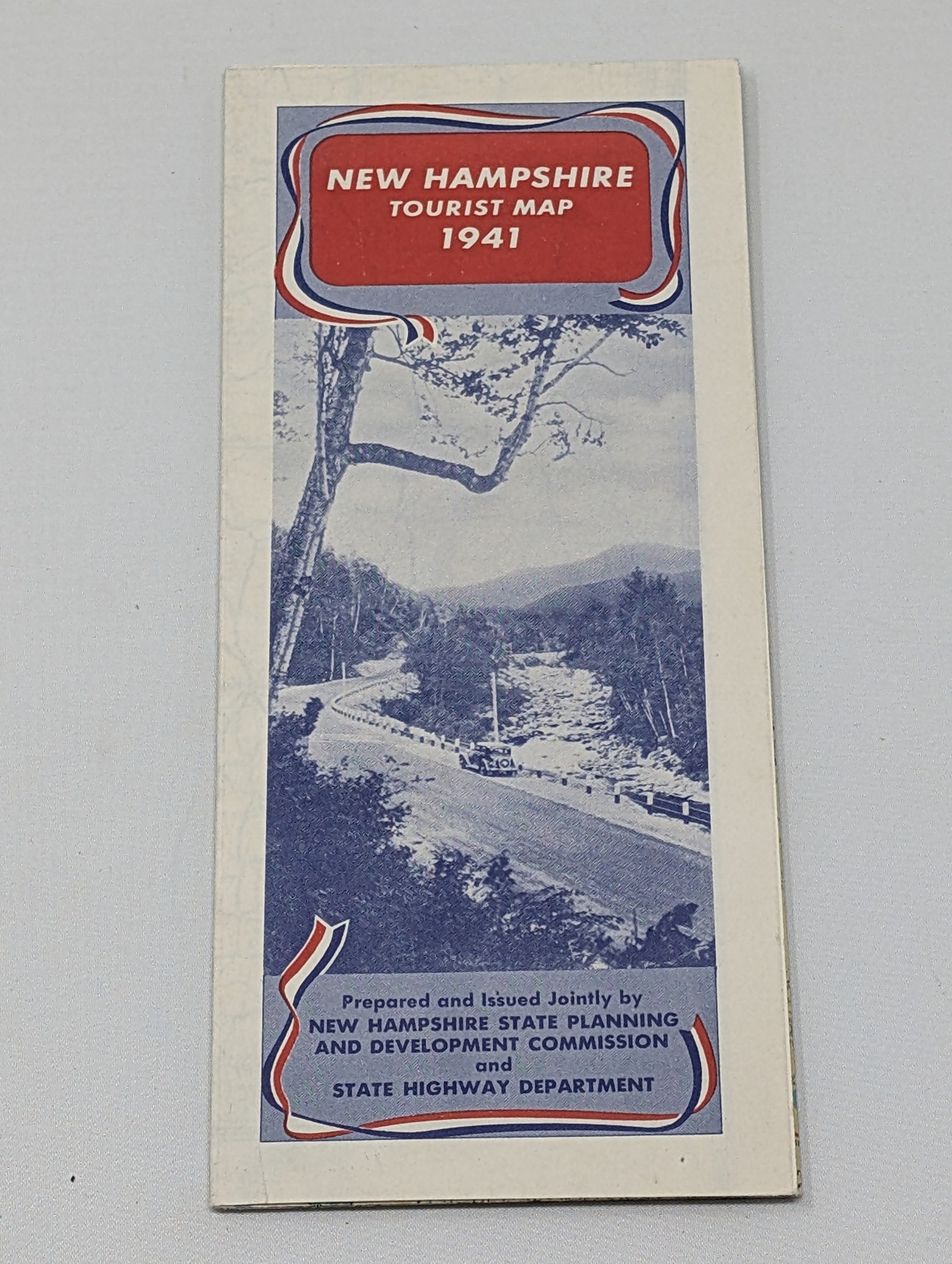 1941 New Hampshire Tourist Map — vintage relic from Dedstok Relics