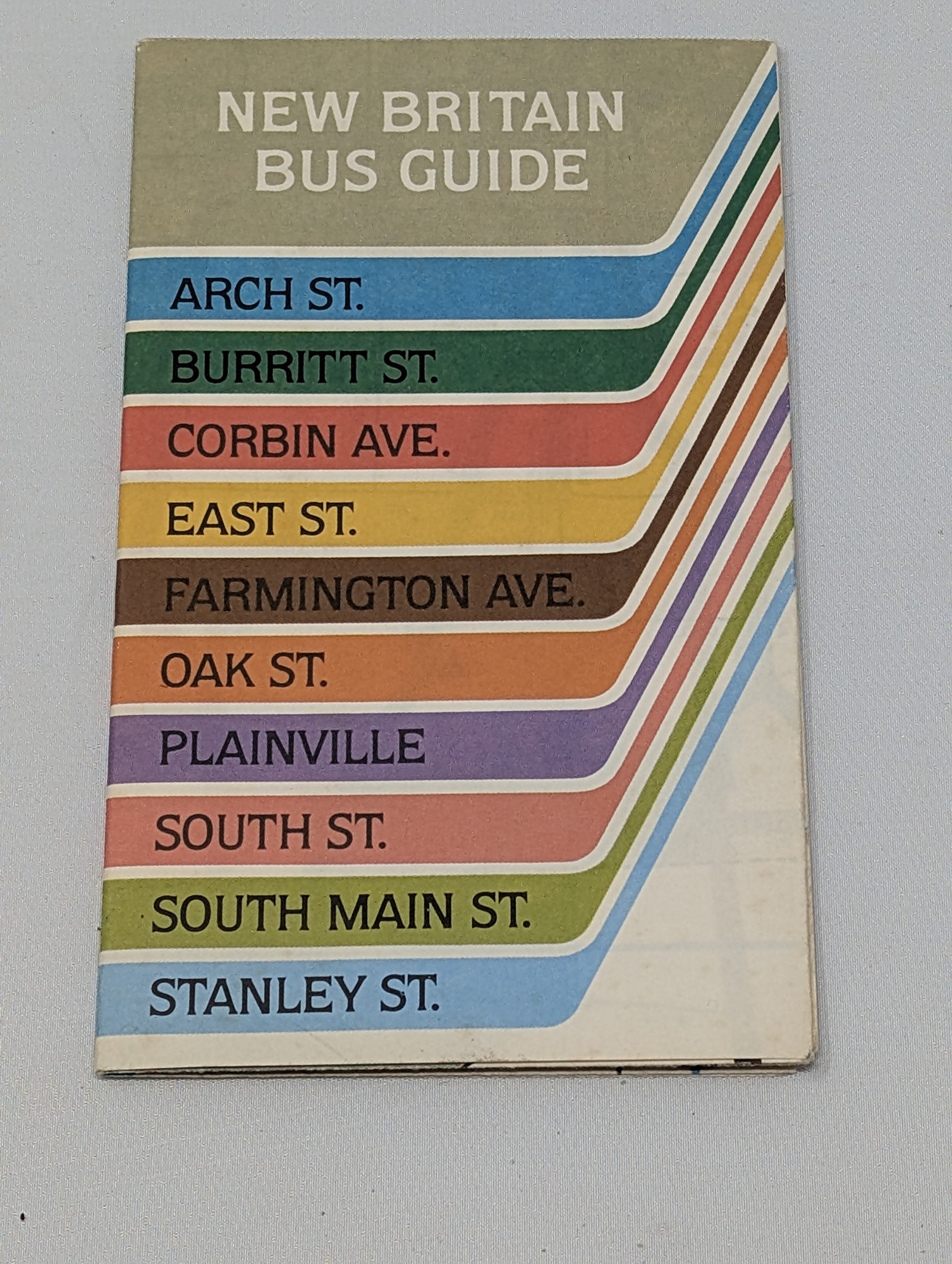 January 1980 New Britain Connecticut Bus Guide & Route Map — vintage relic from Dedstok Relics
