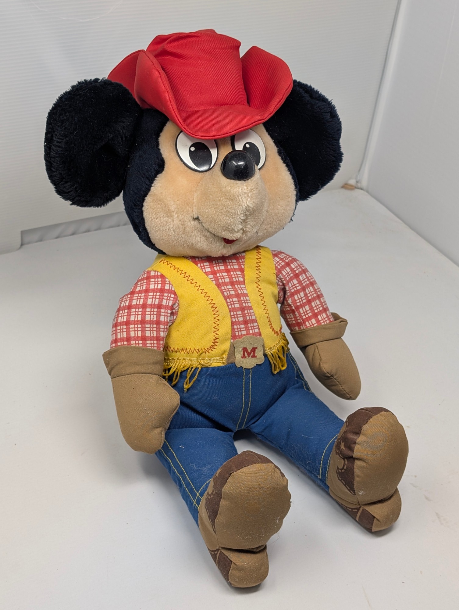 Vintage Cowboy Mickey Mouse Plush — vintage relic from Dedstok Relics