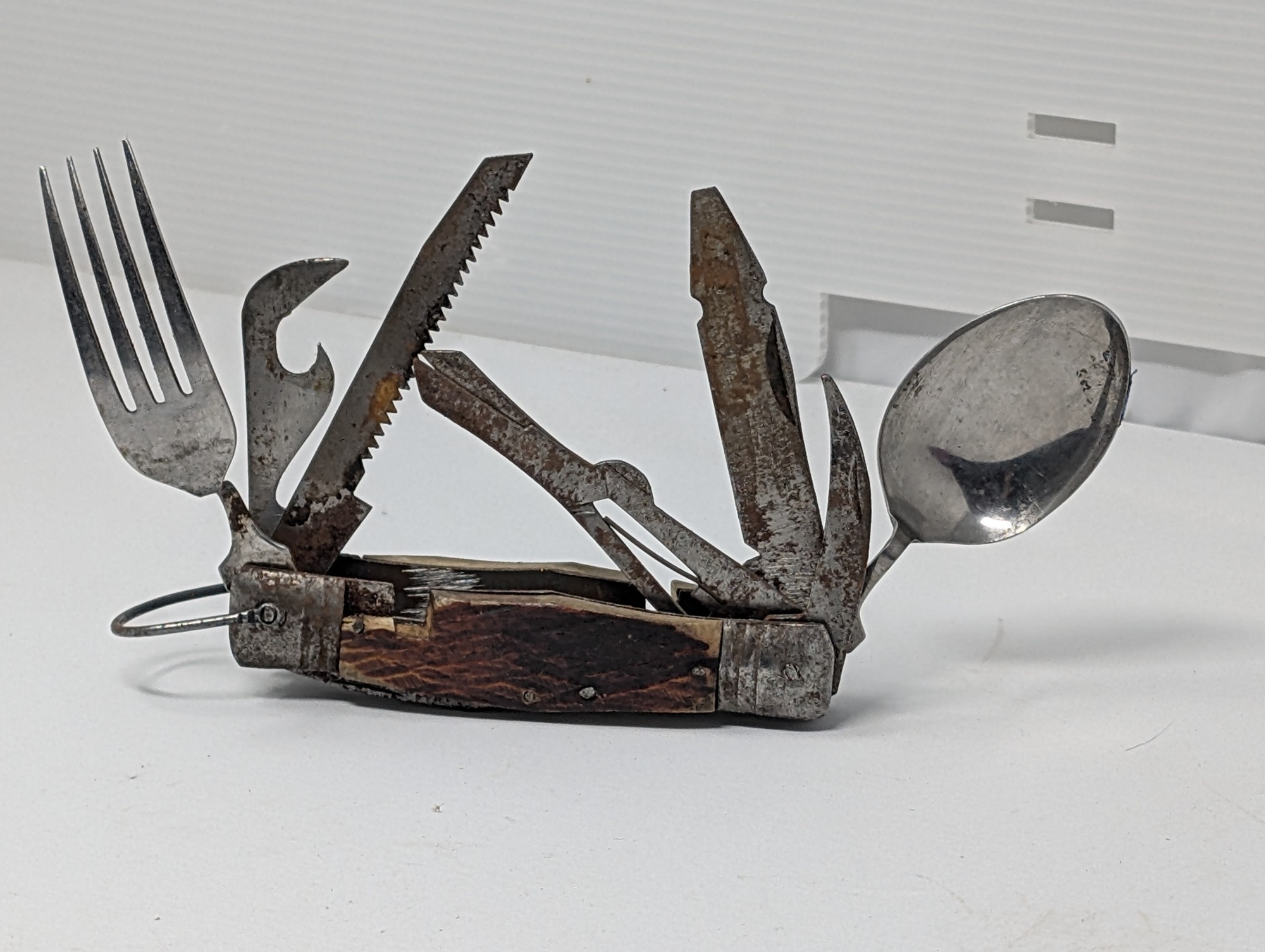Vintage Faux-Stag Hobo Camping Multi-Tool Knife — vintage relic from Dedstok Relics
