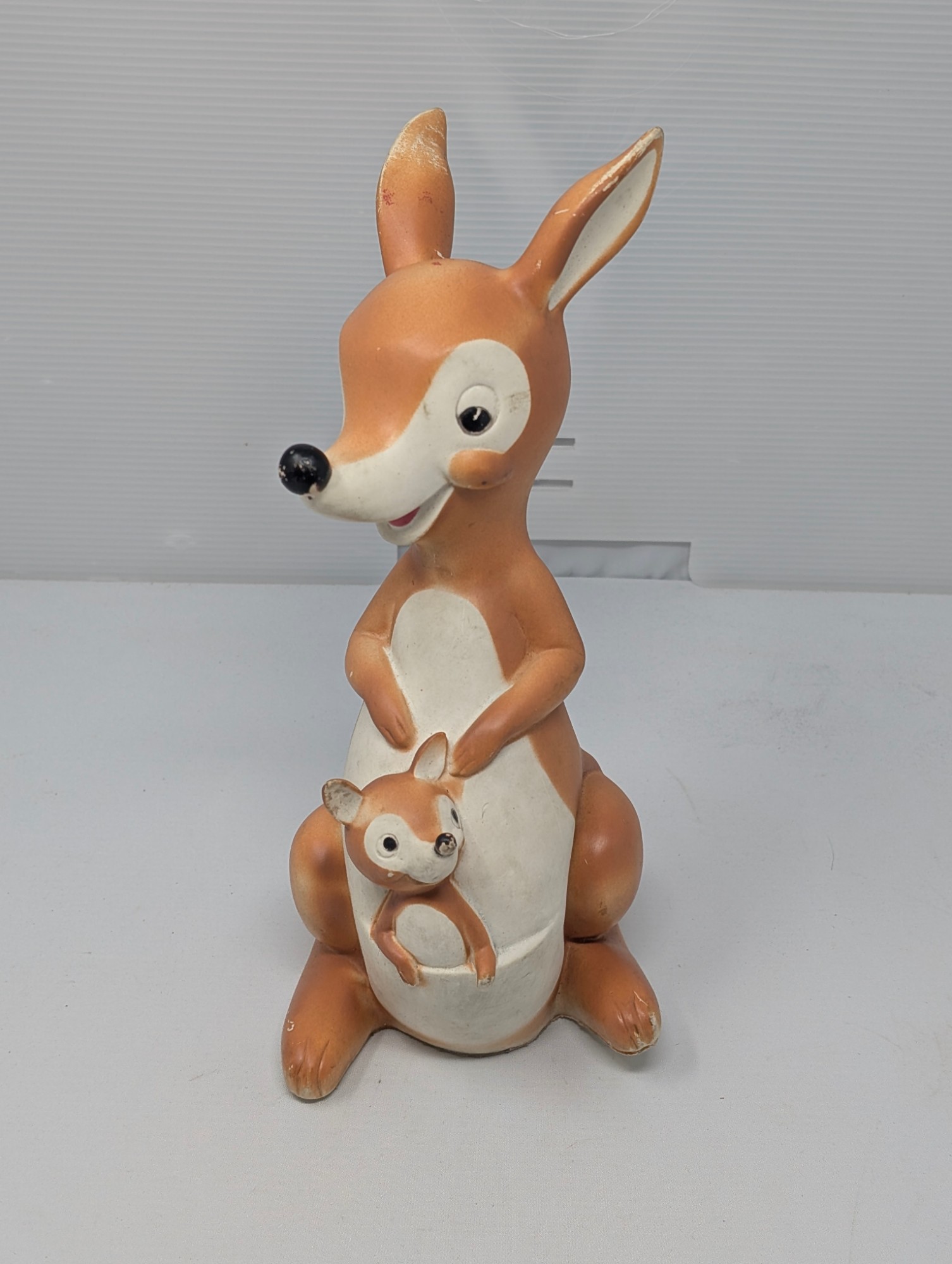 Vintage Kangaroo and Joey Rubber Squeak Toy — vintage relic from Dedstok Relics