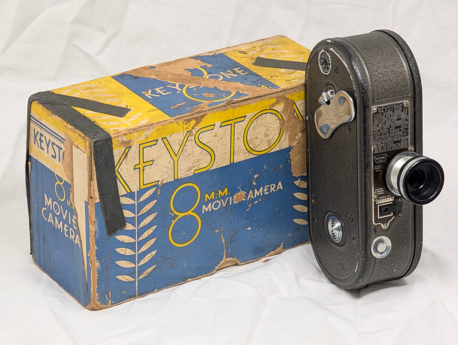 Vintage Keystone Model K-8 8mm Movie Camera with Original Box — vintage relic from Dedstok Relics
