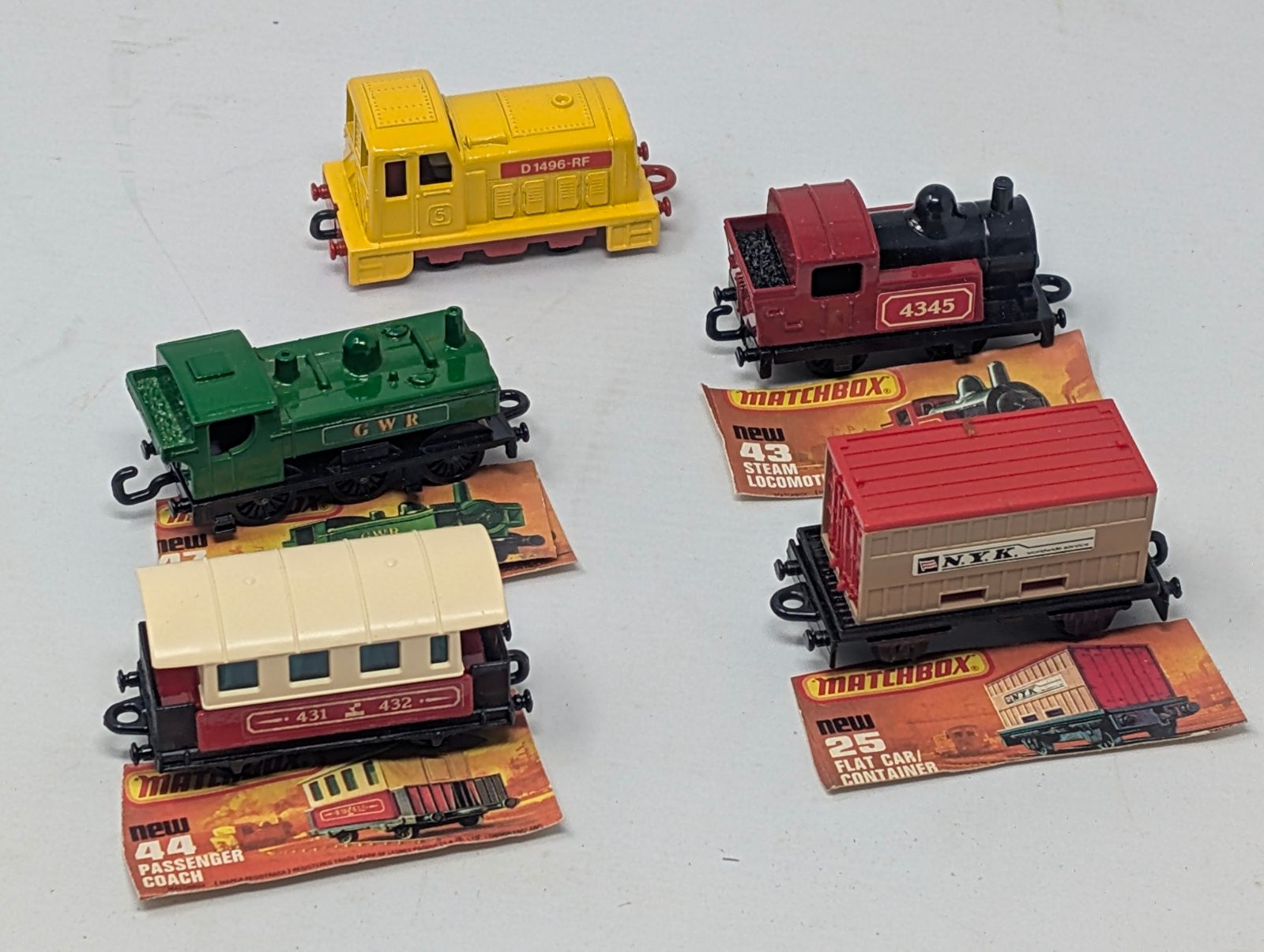 Vintage Matchbox Lesney Superfast Train Lot of 5 — vintage relic from Dedstok Relics