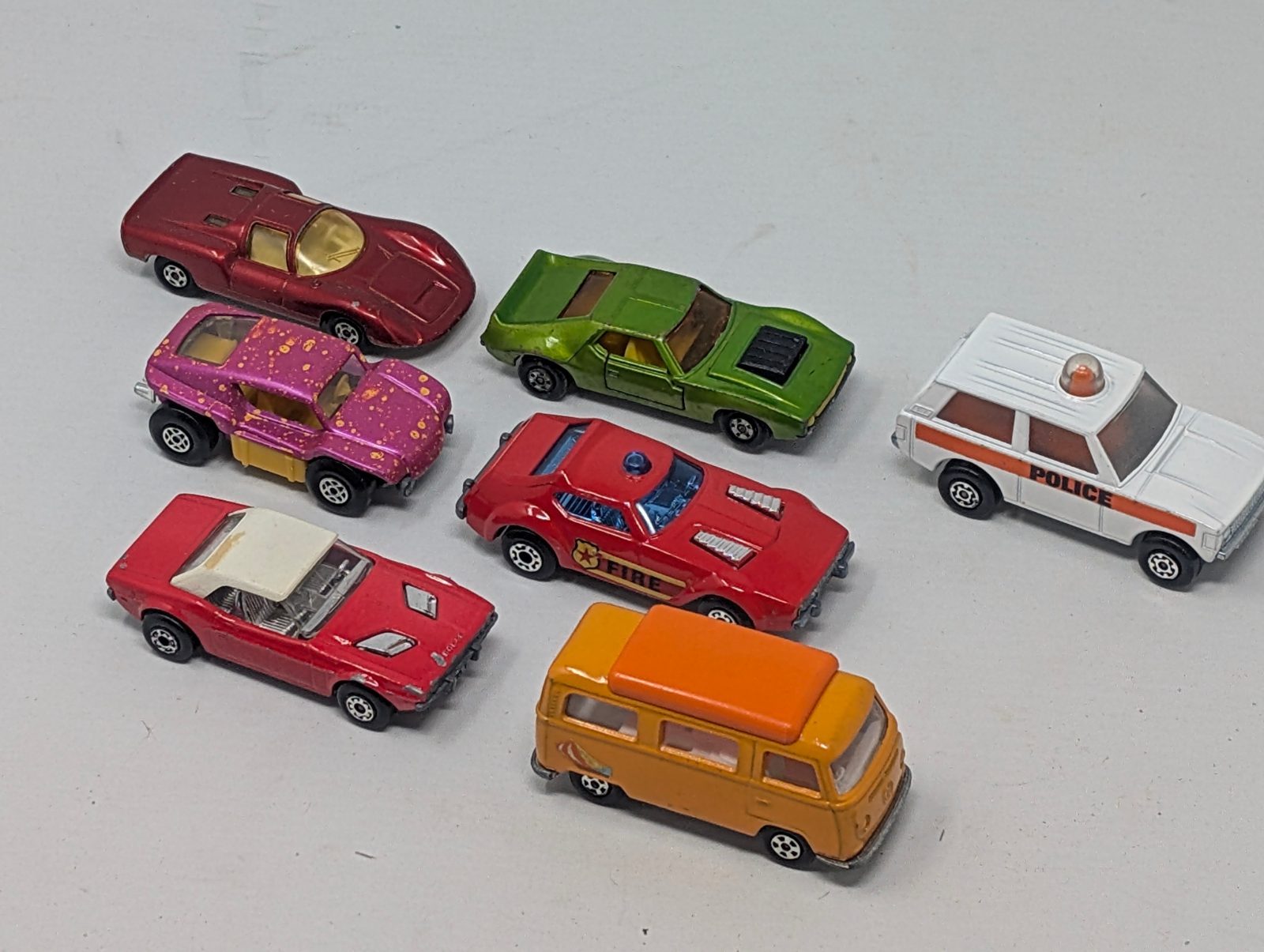 Vintage Matchbox Superfast Lot of 7 — VW Camper Beach Buggy Fire Chief — vintage relic from Dedstok Relics