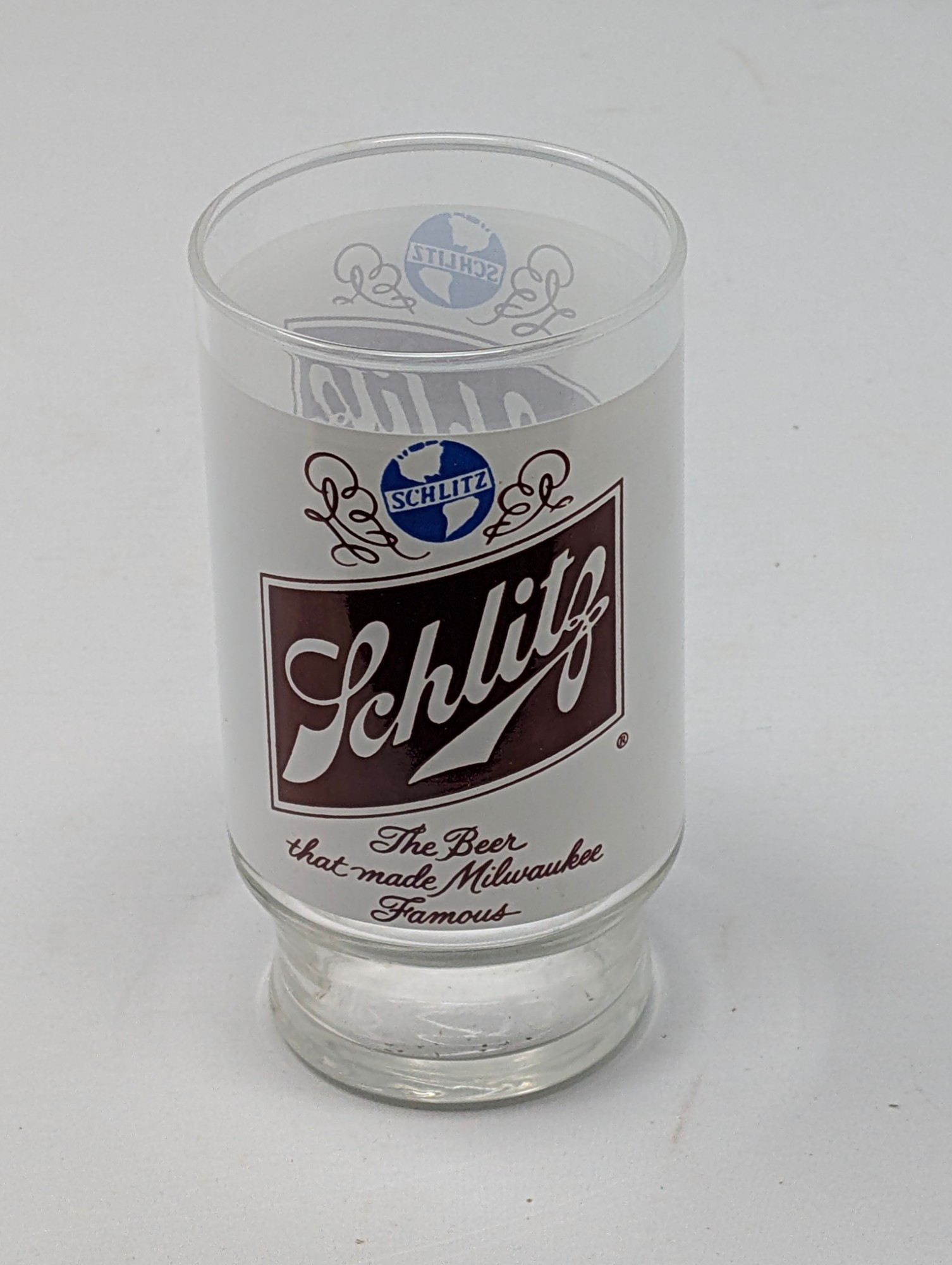Vintage Schlitz Footed Milwaukee Famous Beer Glass — vintage relic from Dedstok Relics