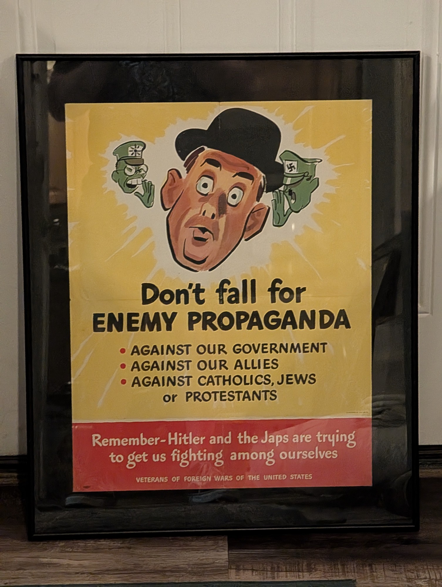 WWII “Don’t Fall for Enemy Propaganda” Jack Betts Poster Original — vintage relic from Dedstok Relics